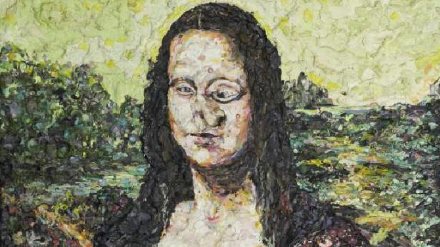 Eine abstrakte Darstellung der Mona Lisa.