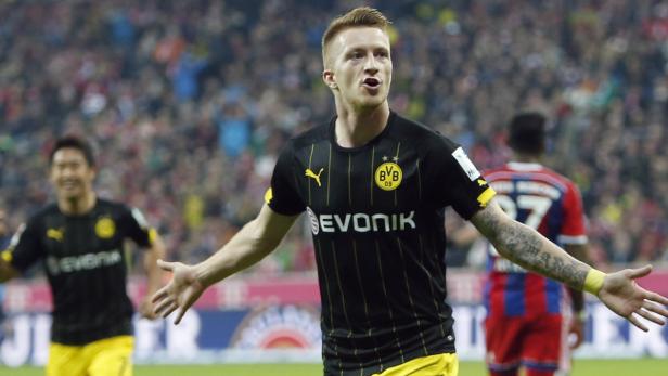 Marco Reus im Trikot von Borussia Dortmund während eines Fußballspiels.