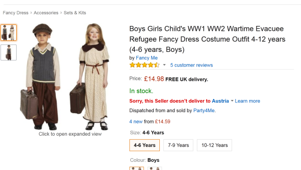 Amazon verkaufte Kinderkostüm "Flüchtling"