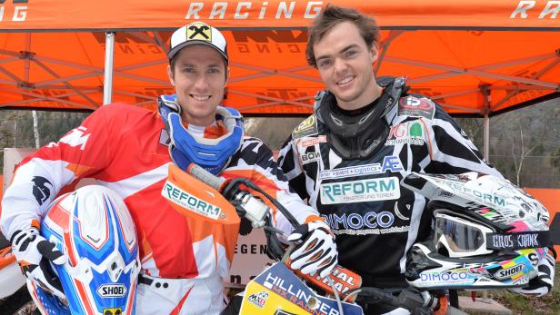 Zwei, die gerne Gas geben: Matthias Walkner (re.) mit Ski-Star Marcel Hirscher.