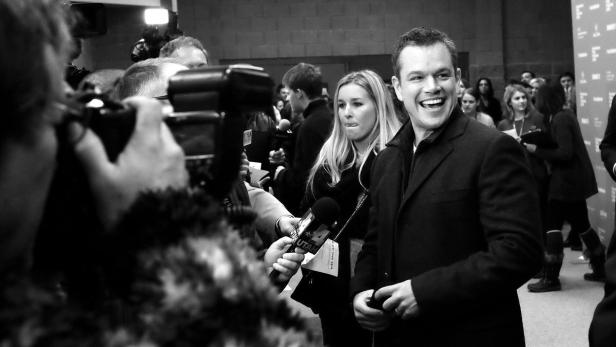 Matt Damon beim Sundance Festival. Grinsend. Aus gutem Grund.