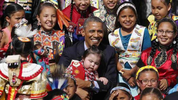 US-Präsident Barack Obama bei den Standing Rock Sioux Tribal Nation in Cannon Ball.