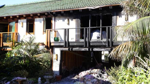 Abgebrannt: Pierce Brosnans Haus nach den Flammen
