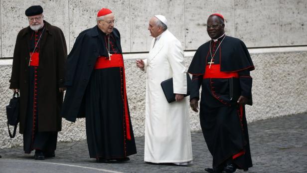 Kardinal Sodano (2. v. l.) mit Papst Franziskus