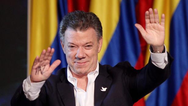 COLOMBIA ELECTIONS Juan Manuel Santos gewann die Präsidentschaftswahl in Kolumbien.