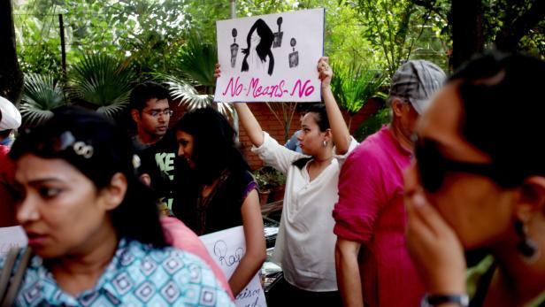 INDIA PROTEST AGAINST RAPE Proteste in Uttar Pradesh: Gewalt gegen Frauen ist in dem nördlichen Bundesstaat ein besonders großes Problem.