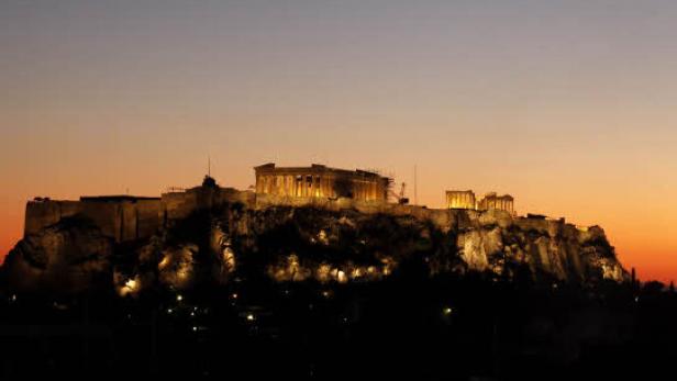 Akropolis-Hügel im Sonnenuntergang: Staatspleite rückt immer näher.