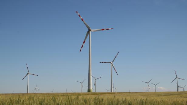 Windräder im Seewinkel.