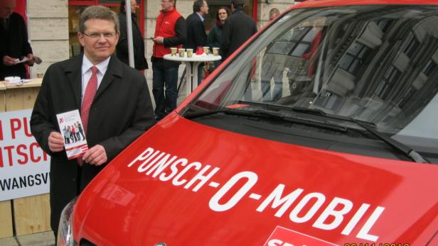 SPÖ macht mit Punsch für Profiheer mobil