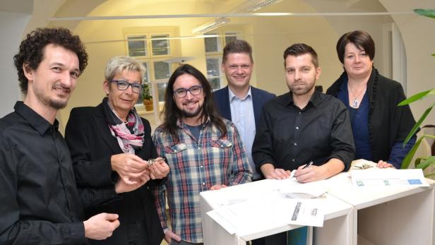 Junges kreatives Trio wurde im Neubrucker Coworking-Space willkommen geheißen