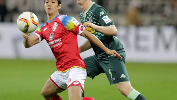 Martin Hinteregger stand beim 0:1 in Mainz erstmals in der Startelf von Borussia Mönchengladbach. Zwar verlor der 23-Jährige in der ersten Halbzeit deutlich mehr Zweikämpfe als er gewann, nach der Pause konnte er sich aber deutlich steigern.