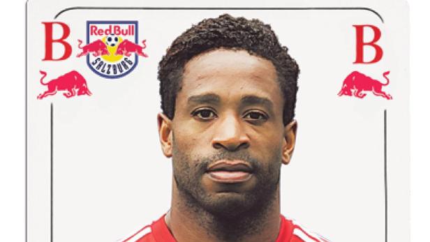 Porträt eines Fußballspielers von Red Bull Salzburg.