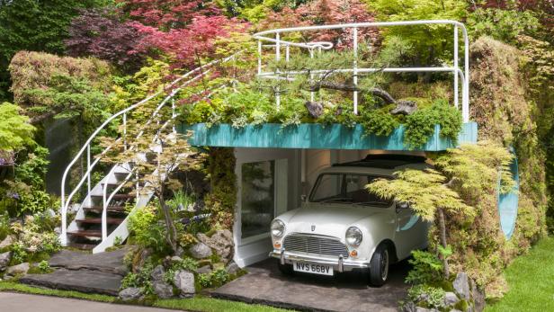 Der Garagen-Garten “Senri-Sentei” von Kazuyuki Ishihara gewann Gold bei der diesjährigen RHS Chelsea Flower Show.