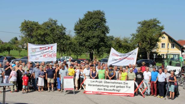 Nach der Blockade der B 123 drohen Anrainer mit weiteren Sperren im Juli