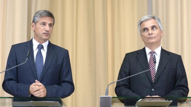 MINISTERRAT: PRESSFOYER SPINDELEGGER/FAYMANN
