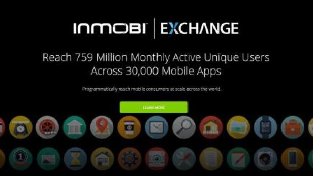 Inmobi Exchange erreicht 759 Millionen monatlich aktive Nutzer über 30.000 mobile Apps.