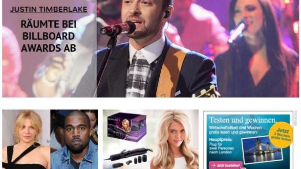 Justin Timberlake tritt bei den Billboard Awards auf.