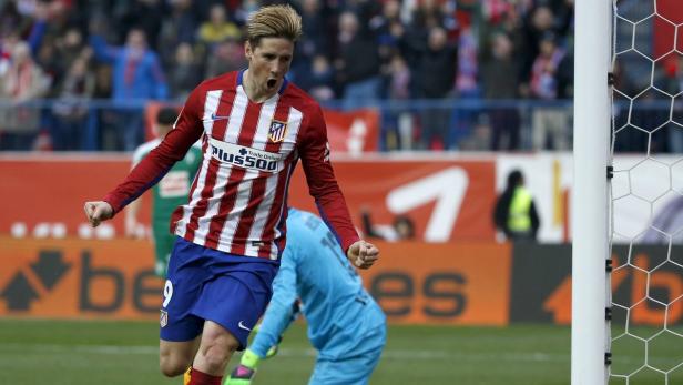 Fernando Torres feierte Treffer Nr. 100 im Dress von Atletico.