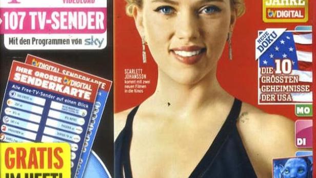 Das Cover der Zeitschrift TV Digital mit Scarlett Johansson und Hinweisen auf Filme wie „Avatar“.