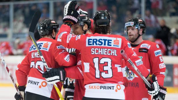 Österreichs Team beim 3:2 gegen Italien