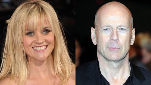 Ein Doppelporträt von Reese Witherspoon und Bruce Willis.