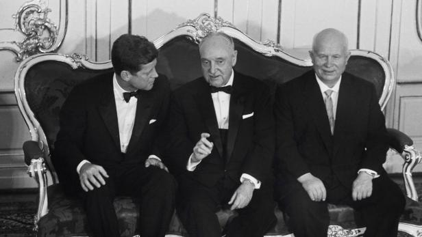 Offizieller Besuch: Kennedy, Bundespräsident Schärf, Chruschtschow