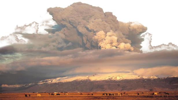 Durchschnittlich kommt es in Island alle fünf Jahre zu einem Vulkanausbruch.