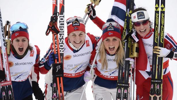 Zurück an der Spitze: Die Norwegerinnen holten den nächsten WM-Titel mit der Staffel.