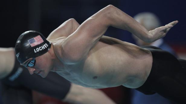 Ryan Lochte bei einem Schwimmwettkampf.
