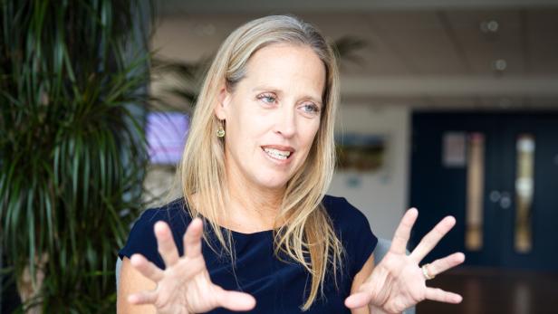 Wendy Kopp, Geschäftsführerin und Mitbegründerin von Teach for all, einem globalen Bildungsnetzwerk im Interview am 14.08.2014.