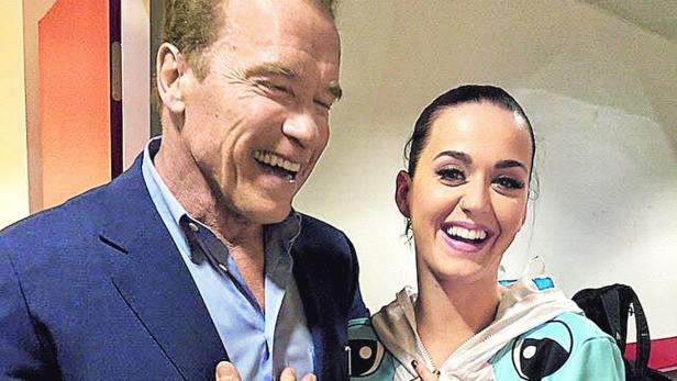 Arnold Schwarzenegger traf Katy Perry Backstage