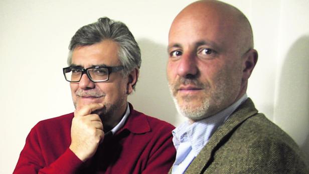 Italien erzählen: Giancarlo de Cataldo (mit Brille), Carlo Bonini