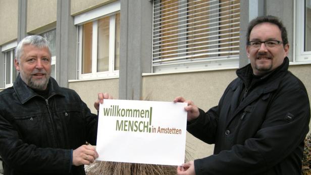 Mitinitiatoren von „willkommen Mensch“: Christian Köstler (l.), Pfarrer Peter Bösendorfer