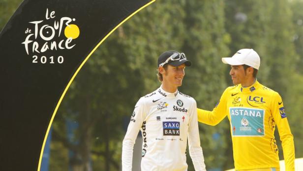 Andy Schleck und Alberto Contador bei der Tour de France 2010.