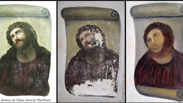 "Restaurateurin" des Jesus-Freskos verkauft Bild über eBay