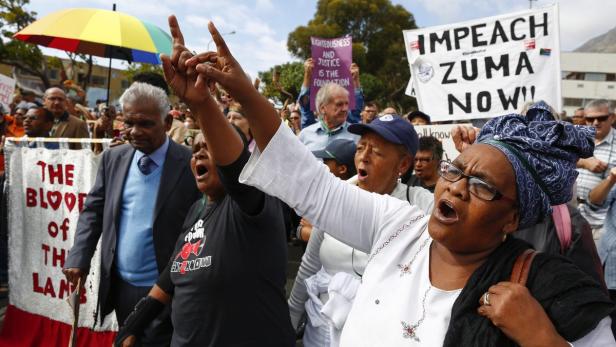 Proteste gegen Präsident Zuma in Kapstadt
