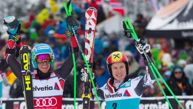 Ligety gegen Hirscher ist auch ein Duell Head gegen Atomic.