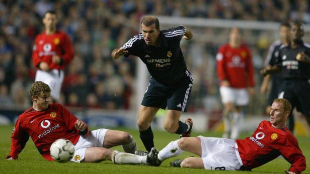 Zinedine Zidane von Real Madrid während eines Fußballspiels.