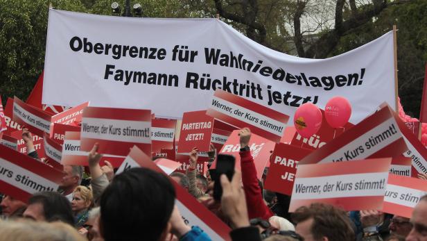 Protest gegen Faymann.