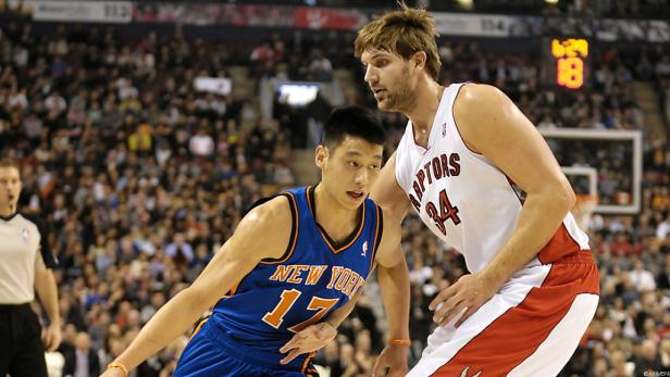 Jeremy Lin von den New York Knicks im Spiel gegen die Toronto Raptors.