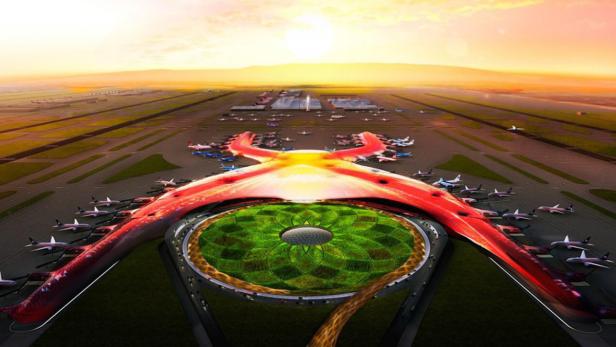 So soll Mexikos neuer Flughafen dereinst aussehen.