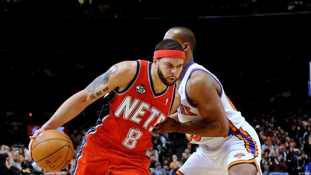 Der Basketballspieler Deron Williams im Spiel gegen die New York Knicks.