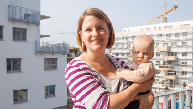 Silja Topfstedt zog es mit Mann und Töchterchen Luisa ins Grüne. Sie übersiedelt noch im September.