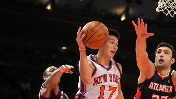 Jeremy Lin im Spiel für die New York Knicks.
