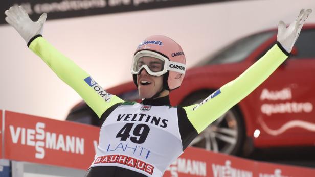 Winnertyp: Stefan Kraft feierte beim Weltcup in Lahti bereits seinen dritten Saisonsieg.