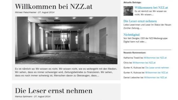 NZZ plant Online-Bezahlangebot für Österreich