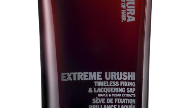 Eine Tube „Extreme Urushi“ Haarlack von Shu Uemura.