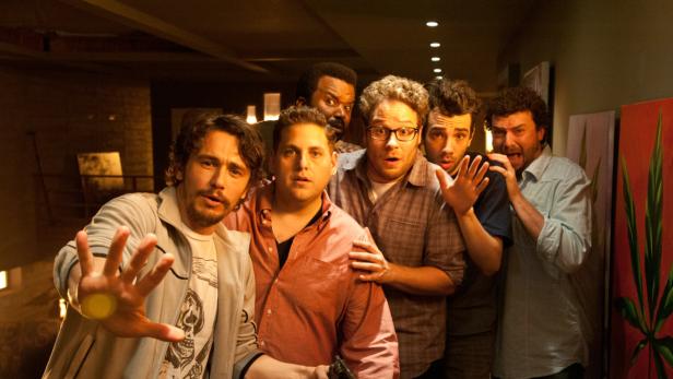 Vor der Tür die Apokalypse: James Franco, Jonah Hill, Graig Robinson, Seth Gorden, Jay Baruchel und Danny McBride testen ihre Freundschaft.