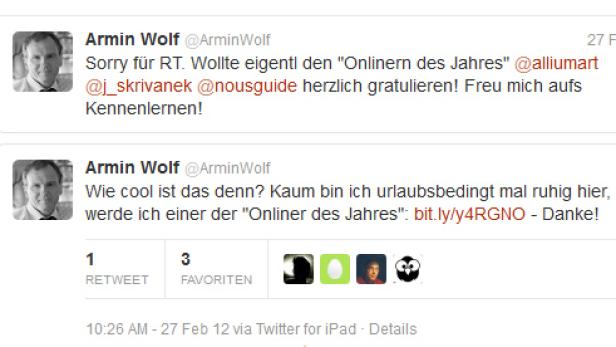 Armin Wolf zum "Onliner des Jahres" gekürt