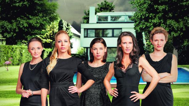 &quot;Desperate Housewives&quot; aus Österreich: Gerti Drassl (Maria Schneider), Nina Proll (Nicoletta Huber), Martina Ebm (Caroline Melzer), Maria Köstlinger (Waltraud Steinberg), Adina Vetter (Sabine Herold)